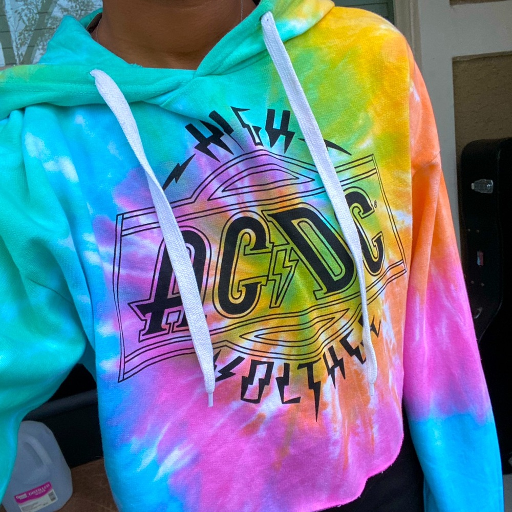 Forever 21 AC/DC Cropped Hoodie